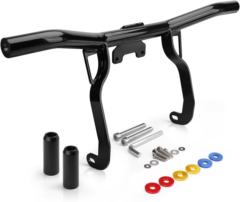 kekykm Motorcycle Engine Guard Crash Bar Compatible with Harley Davidson Touring Street Glide Road Glide Road King Electra Glide Ultra Limited Flat Out Bar Black 2014-Up - Image 1